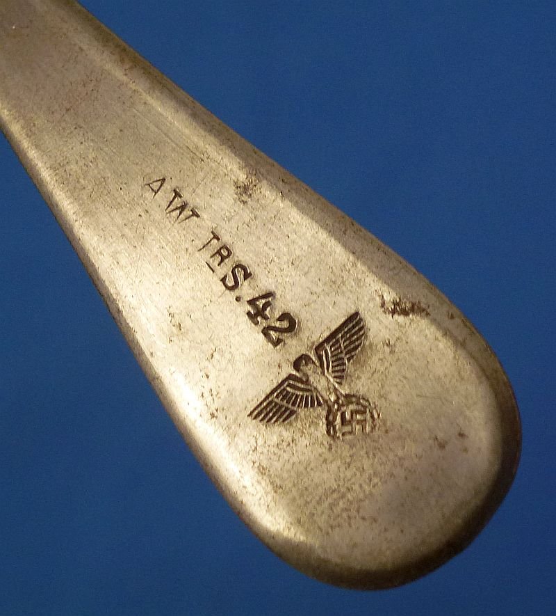 1942 Dated Teaspoon with Eagle and Swastika — image 3
