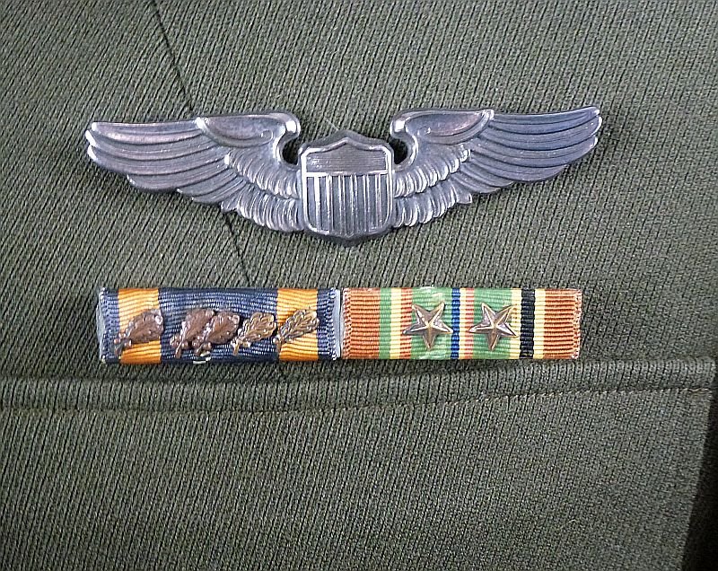 WWII U.S. Army Mediterranean Air Force Pilot Tunic, Shirt and Tie with Bullion Patches — image 3