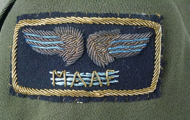 WWII U.S. Army Mediterranean Air Force Pilot Tunic, Shirt and Tie with Bullion Patches — image 8