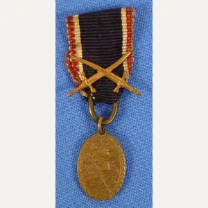 Miniature Kyffhäuserbund WWI Commemorative War Medal with Swords