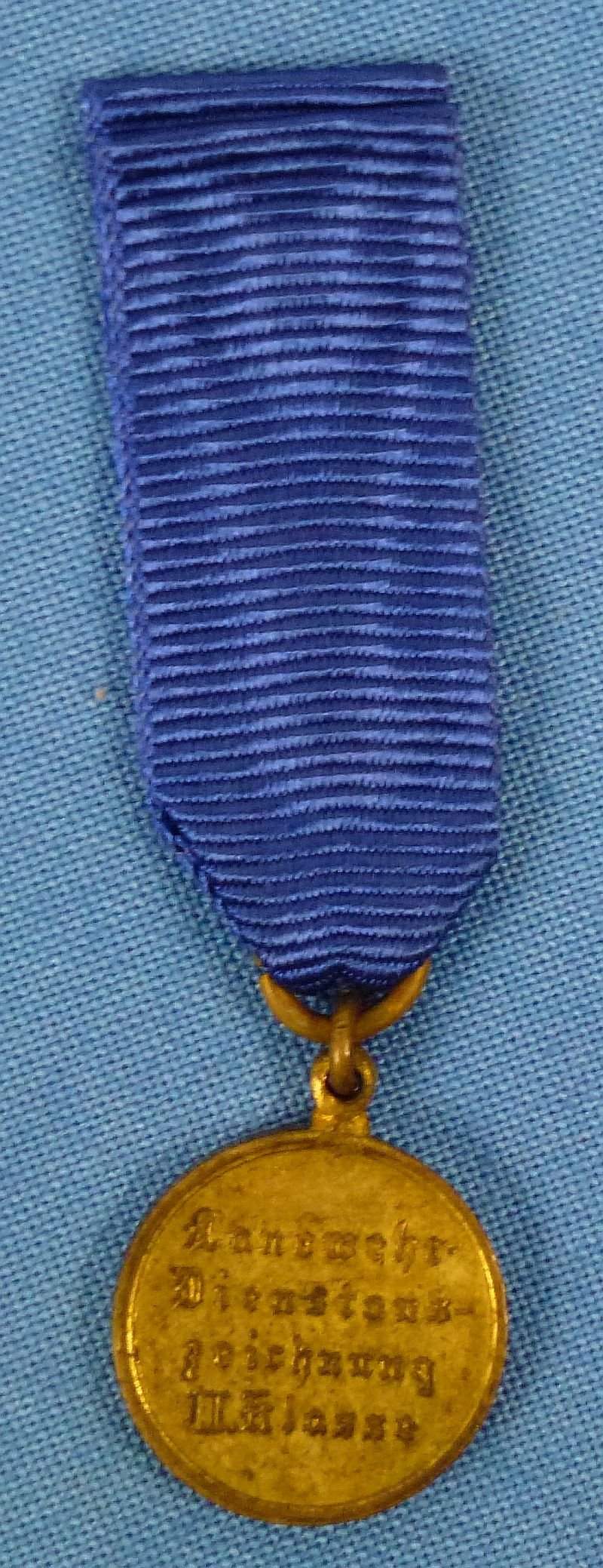 Miniature Prussian Reserve Landwehr 2nd Class Service Medal — image 2