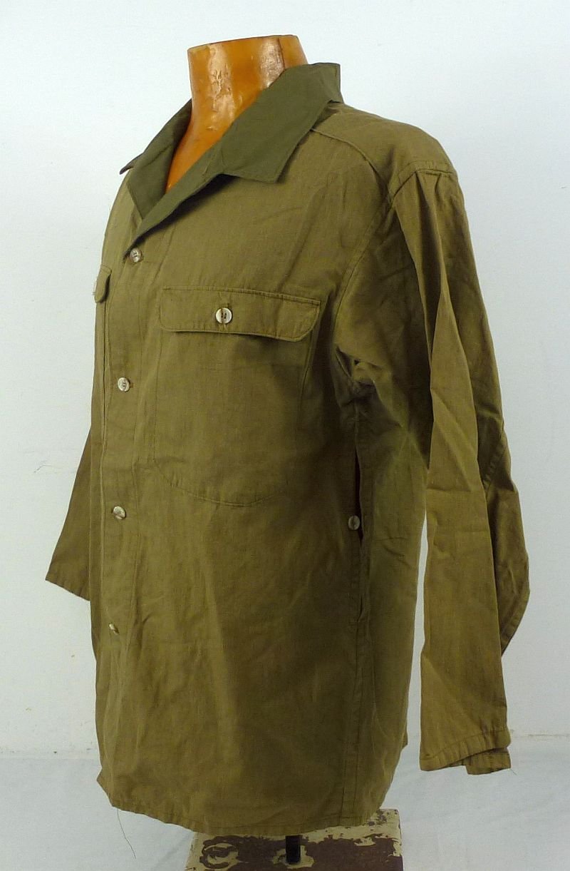 WWII Japanese Army Officer Two-Tone Tropical Shirt — image 2
