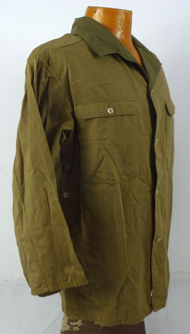 WWII Japanese Army Officer Two-Tone Tropical Shirt — image 5