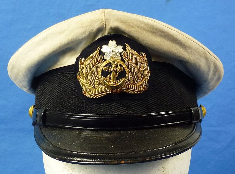 Named and Cased WWII Japanese Navy Officer Visor Cap — image 2