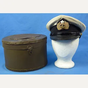 Named and Cased WWII Japanese Navy Officer Visor Cap