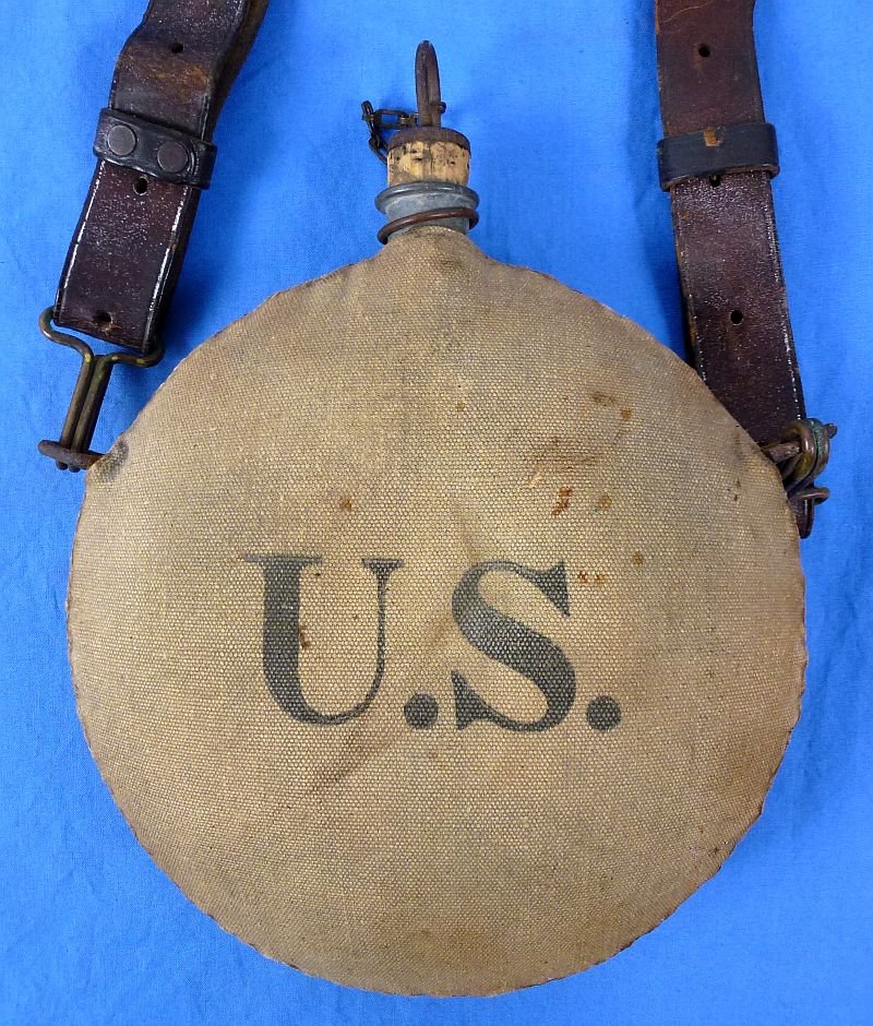 Model 1878 U.S. Army Indian Wars Canteen with Leather Shoulder Strap — image 2