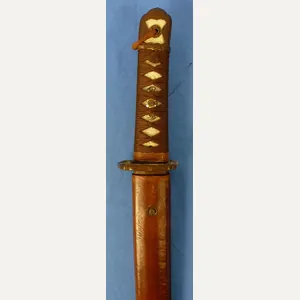 Signed WWII Japanese Pilot or Armored Officer Wakizashi Short Sword …