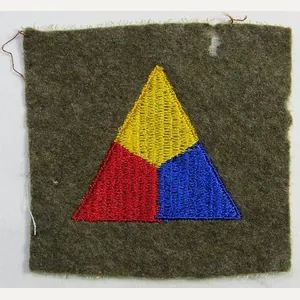 Pre WWII Armored Patch on Wool