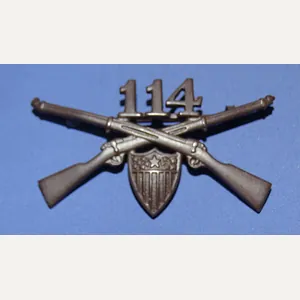 WWI Officer's 114th Infantry Adjutant General Collar Insignia