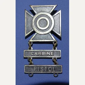 WWII US Army Sterling Sharpshooter Badge / Carbine & Pistol …