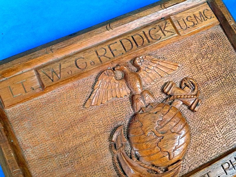 Named U.S. Marine Corps Officer's Philippine Islands Carved Desk Box — image 3