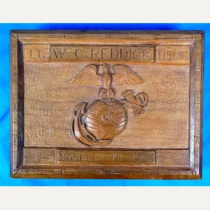 Named U.S. Marine Corps Officer's Philippine Islands Carved Desk Box
