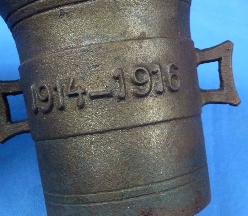 WWI German Bronze Apothecary Mortar and Pestle Marked 'Pro Patria 1914-1916' — image 3
