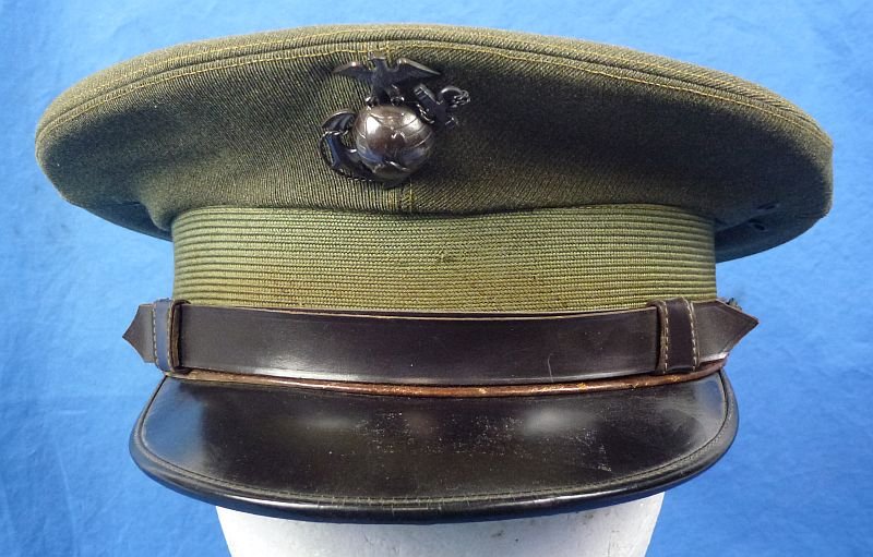 WWII U.S. Marine Corps Officer Visor Cap – Okinawa Combat Veteran — image 2