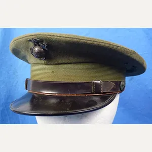 WWII U.S. Marine Corps Officer Visor Cap – Okinawa Combat …