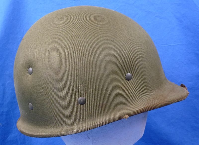 WWII Front Seam Fixed Bale M1 Combat Helmet with Hawley Liner — image 10