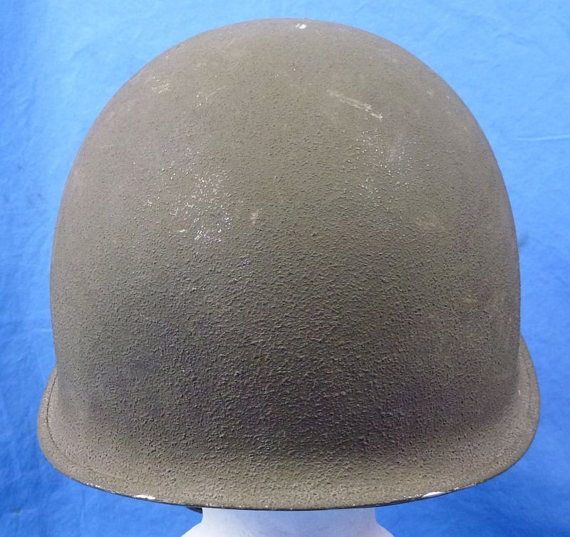 WWII Front Seam Fixed Bale M1 Combat Helmet with Hawley Liner — image 4