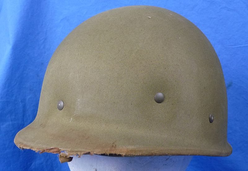 WWII Front Seam Fixed Bale M1 Combat Helmet with Hawley Liner — image 8