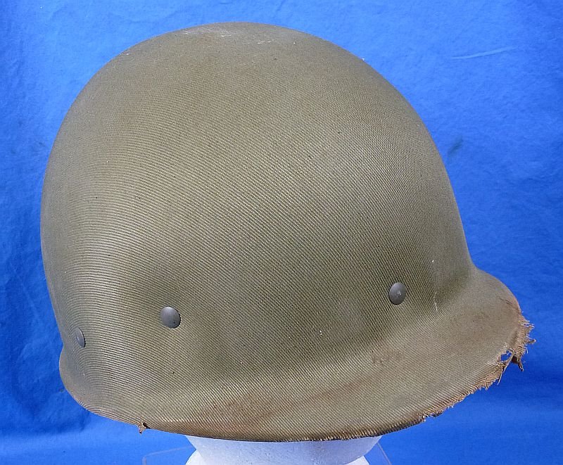 WWII Front Seam Fixed Bale M1 Combat Helmet with Hawley Liner — image 9
