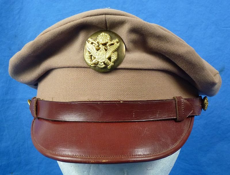 WWII Army Air Force EM/NCO 'Pink' Visor Cap — image 2