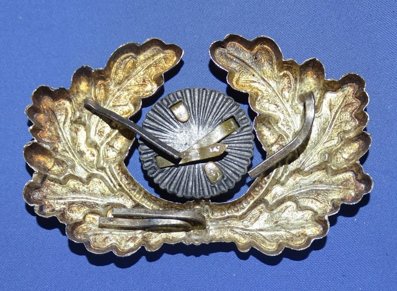 Silver Plated German Army Visor Cap Wreath / Cockade — image 2