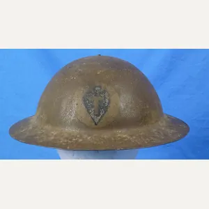 WWI Painted U.S. Army 36th Division British Brodie Helmet