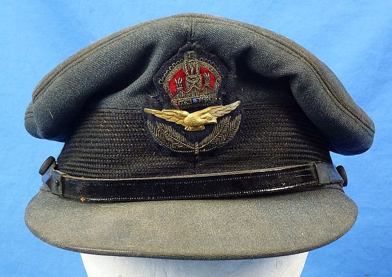 Named WWII British Royal Air Force Officer Visor Cap — image 2