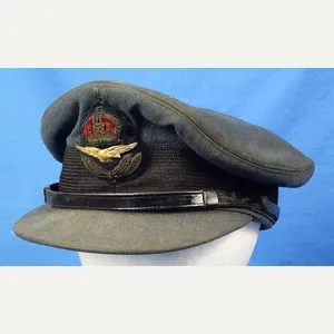Named WWII British Royal Air Force Officer Visor Cap