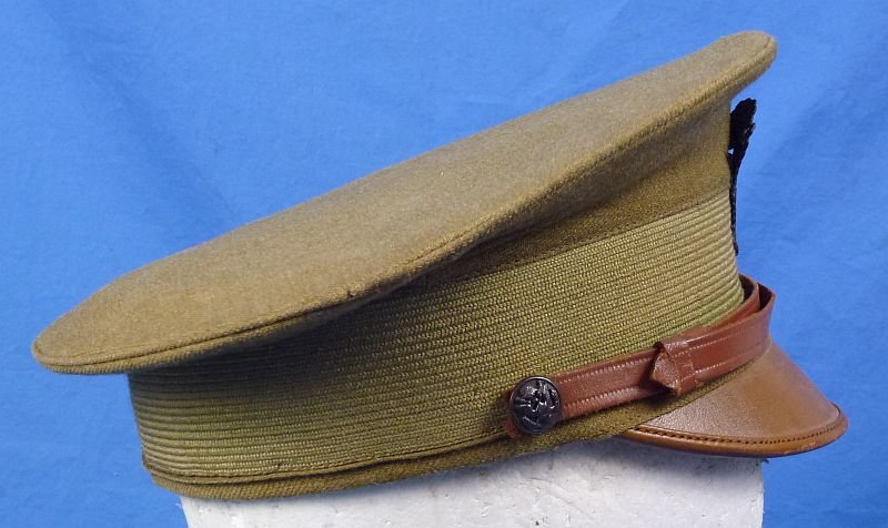 WWI Army Officer Visor Cap with Rain Cover — image 10