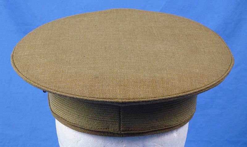 WWI Army Officer Visor Cap with Rain Cover — image 11