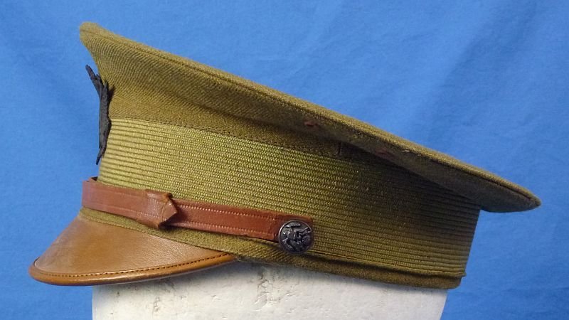 WWI Army Officer Visor Cap with Rain Cover — image 12