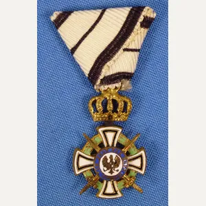 Miniature Prussian House Order of Hohenzollern with Swords