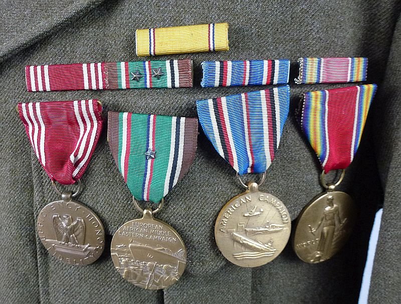 WWII Third Army / ETO HQ 302nd Ordnance Regiment Ike Jacket with Medals — image 4