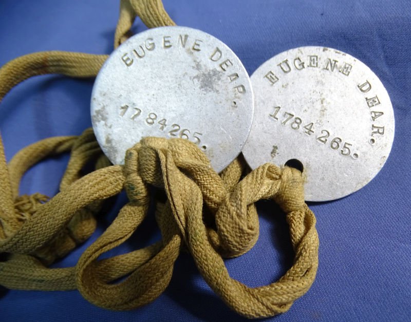 Pair WWI Dog Tags – Eugene Dear — image 2