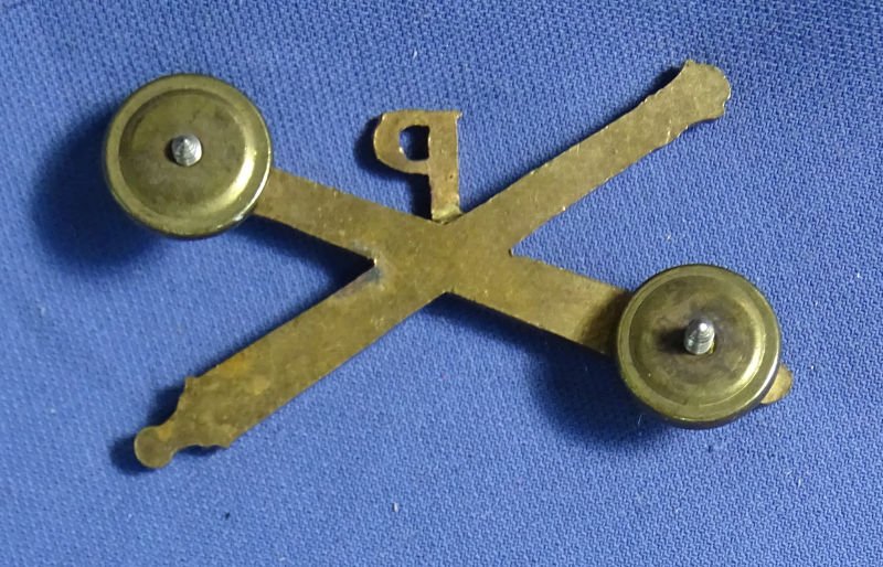 WWII Philippine Scout Artillery Officer's Screw Back Collar Insignia — image 2