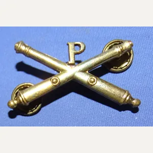 WWII Philippine Scout Artillery Officer's Screw Back Collar Insignia