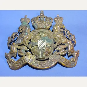 Bavarian Reserve Pickelhaube Brass Front Plate