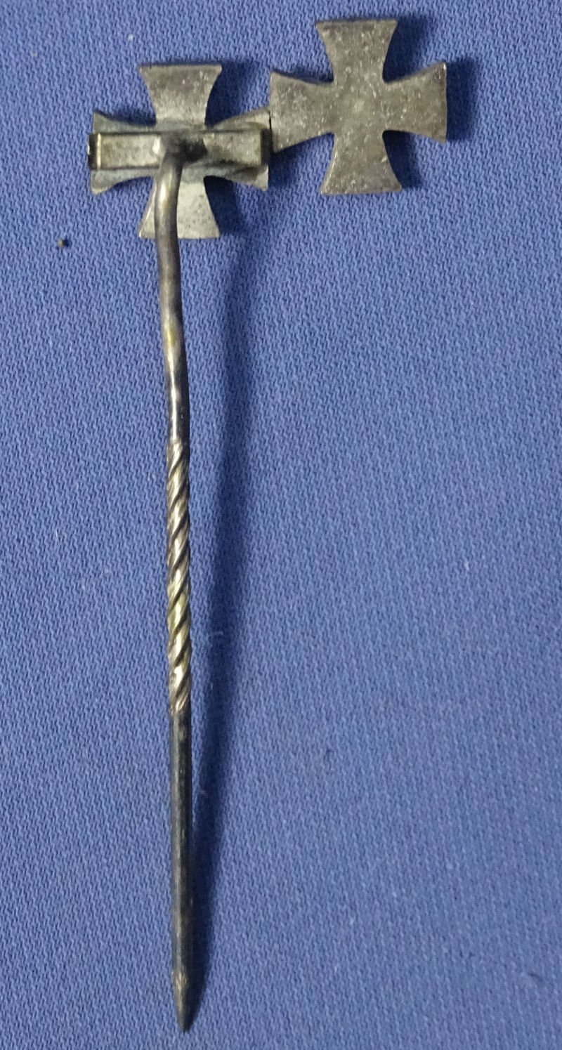 WWI German Double Iron Cross Stick Pin — image 2