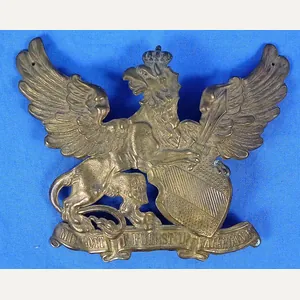 WWI Imperial Baden Pickelhaube Brass Wappen Front Plate