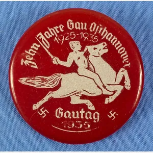 1935 Celluloid Tinnie Commemorating 10 Years Of District Osthannover