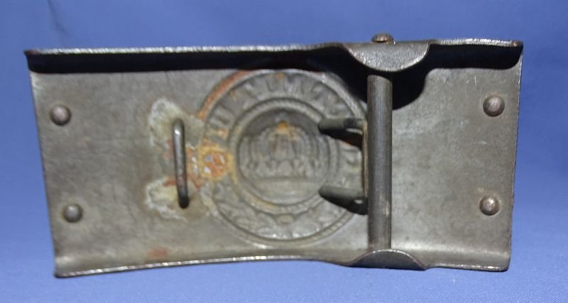 WWI Prussian Steel Telegraph Troops Belt Buckle — image 2