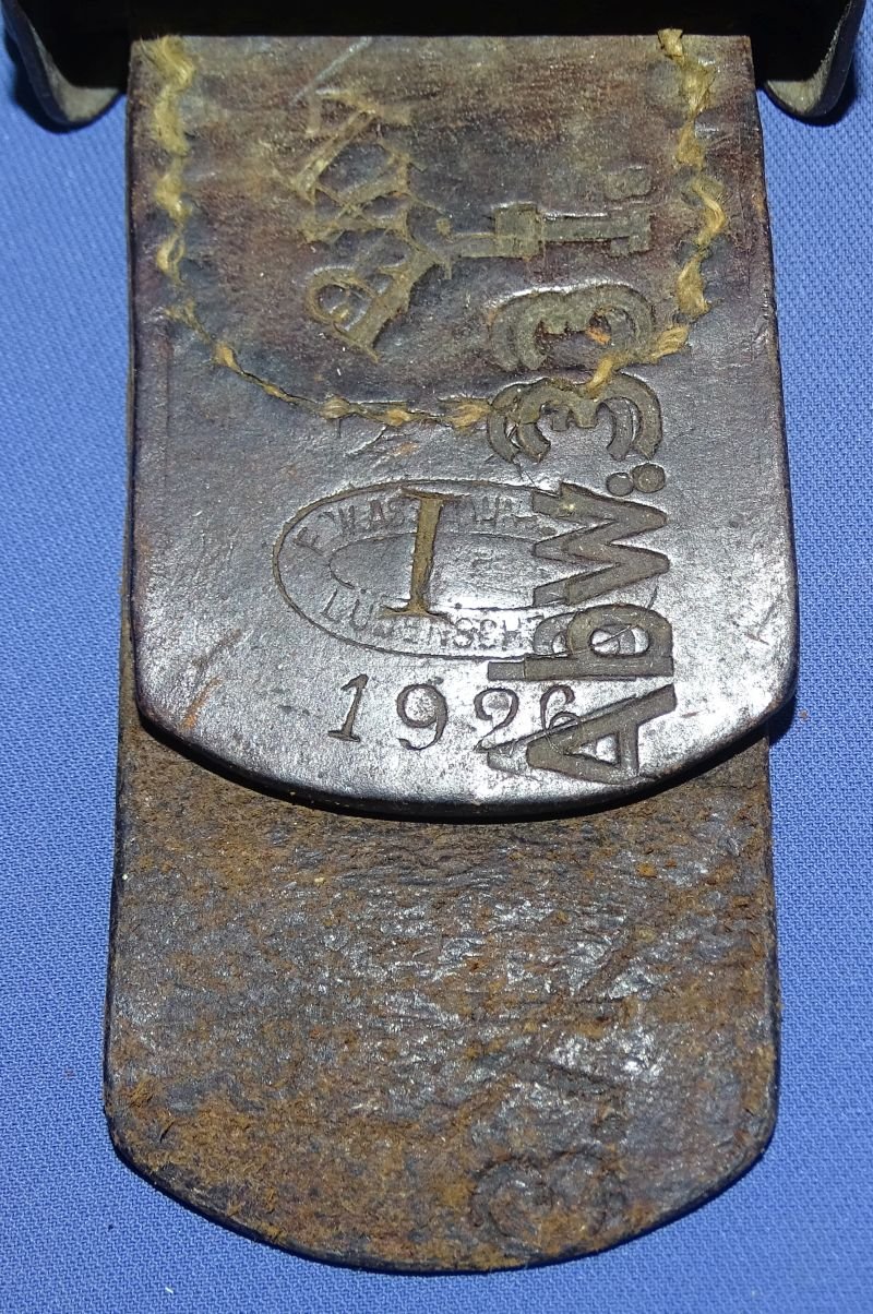 Reichswehr Enlisted Belt Buckle With Unit Marked Tab Dated 1926 — image 2