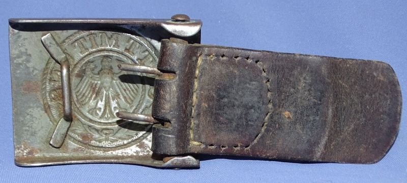 Reichswehr Enlisted Belt Buckle With Unit Marked Tab Dated 1926 — image 3