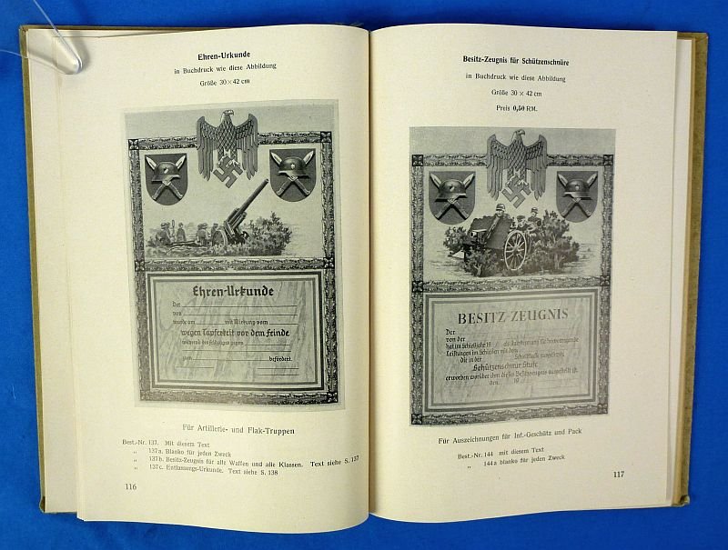 Third Reich Wartime Catalog of Shooting Awards, Targets and Personality Artwork — image 12