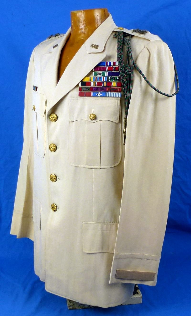 The Attributed White Summer Uniform Tunic of U.S. Army Major General and DSC Recipient Frederick W. Collins — image 2