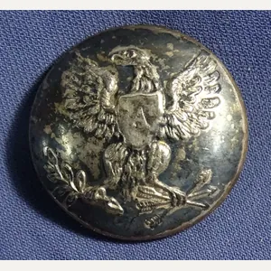 Pre-Civil War Artillery One-Piece Silver Plated Button