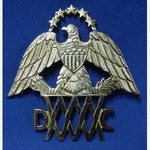 WWII MASS Womens Defense Corps Sterling Hat Badge