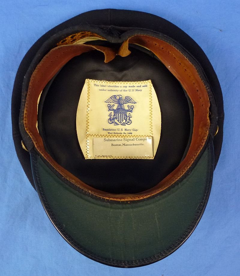 Named WWII U.S. Navy Submarine Service Technical Advisor Officer Visor Cap — image 8
