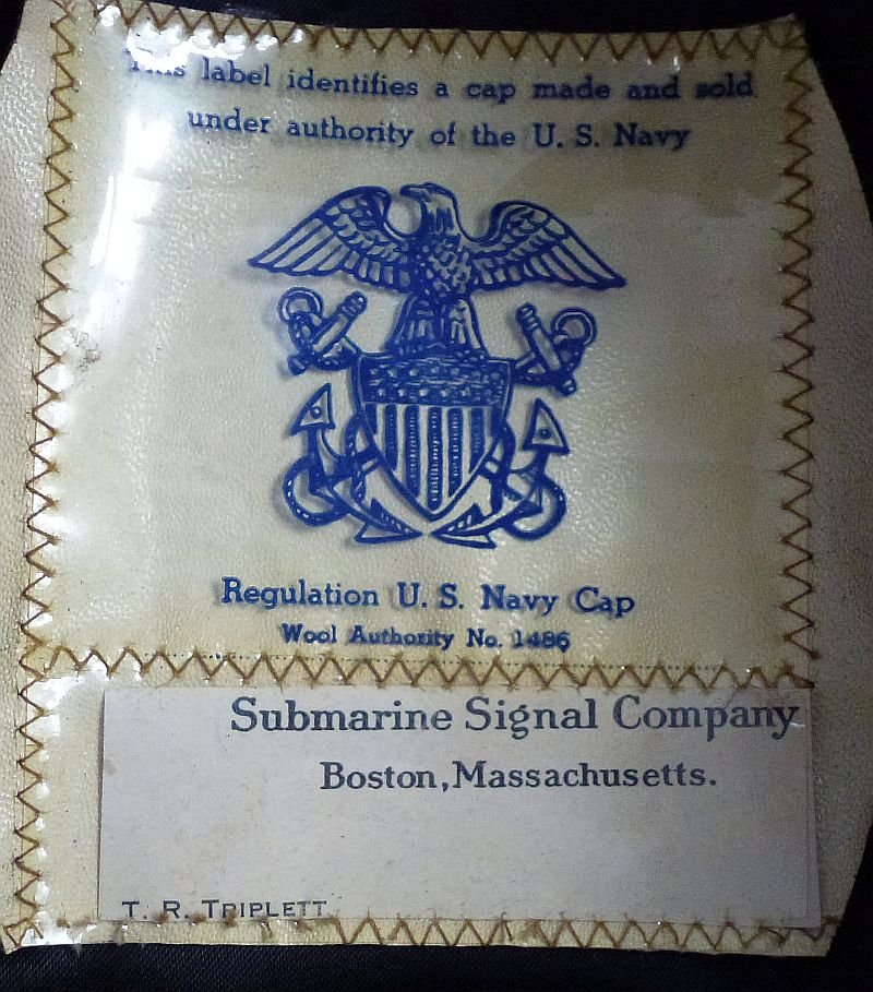 Named WWII U.S. Navy Submarine Service Technical Advisor Officer Visor Cap — image 9