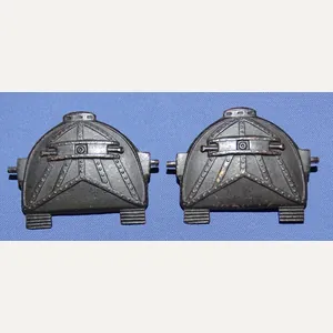 Pair WWI First Style Tank Corps Officer's Collar Insignia